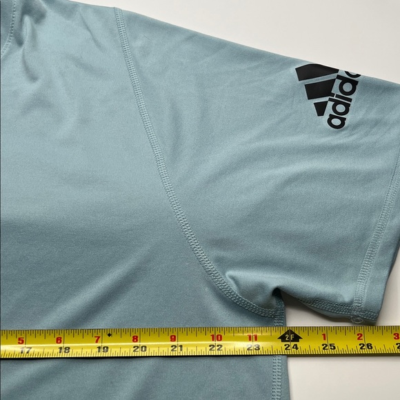 Adidas Men's Light Blue Climalite Free Lift Short Sleeve Tee - XL - Picture 3 of 6